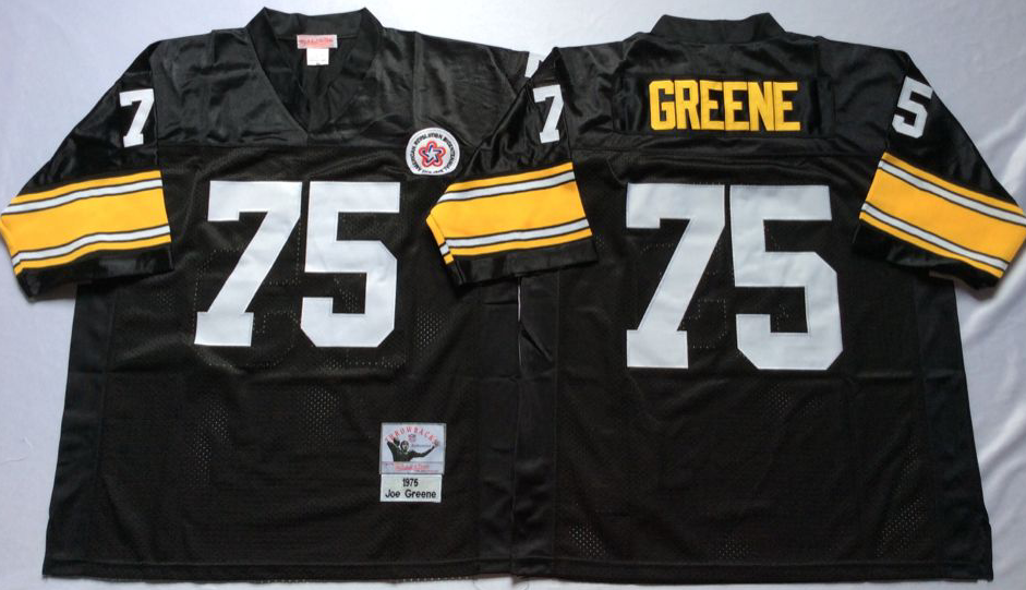 Men NFL Pittsburgh Steelers 75 Greene black Mitchell Ness jerseys